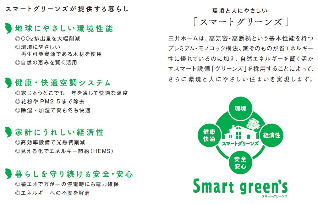 環境と人にやさしいSmart green's スマートグリーンズ