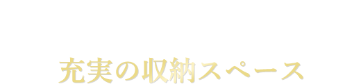 ウォークインクローゼットやファミリークローゼットなど、充実の収納スペース