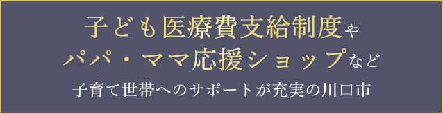 子ども医療費支給制度やパパ・ママ応援ショップなど子育て世帯へのサポートが充実の川口市
