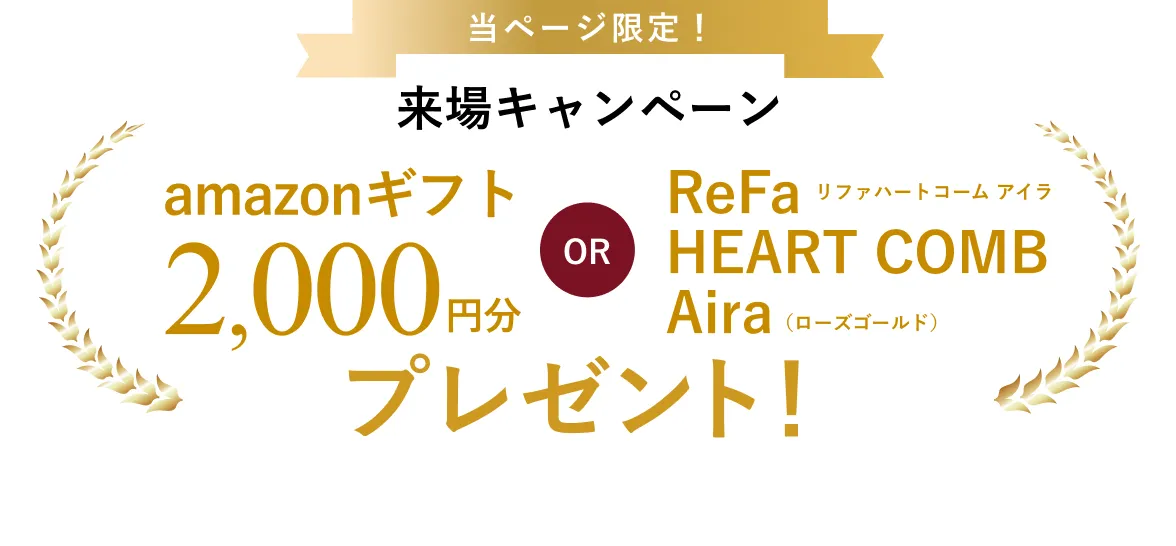 当ページ限定！来場キャンペーン