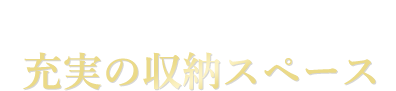 各所ふんだんにあしらった、充実の収納スペース