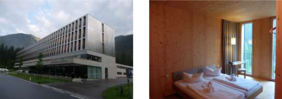 オーストリアでBMWが経営するホテル、構造と全室の内装に使用