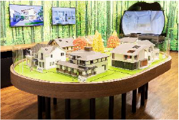 ②ジオラマ住宅模型展示コーナー