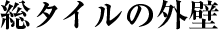 総タイルの壁