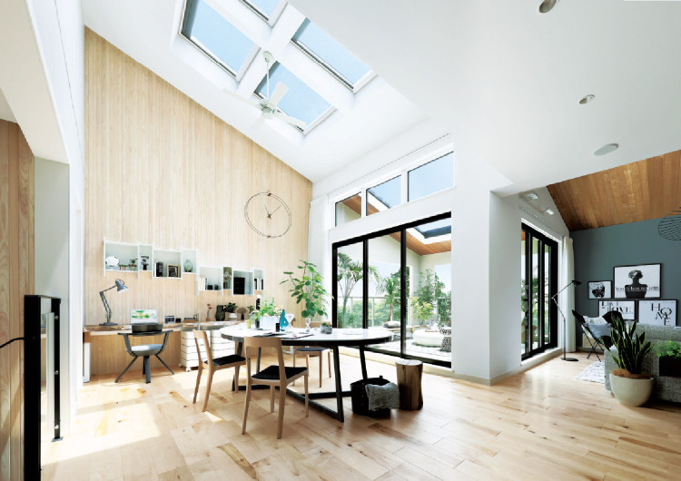 2階リビングでどこまでも高く スカイラナイの家