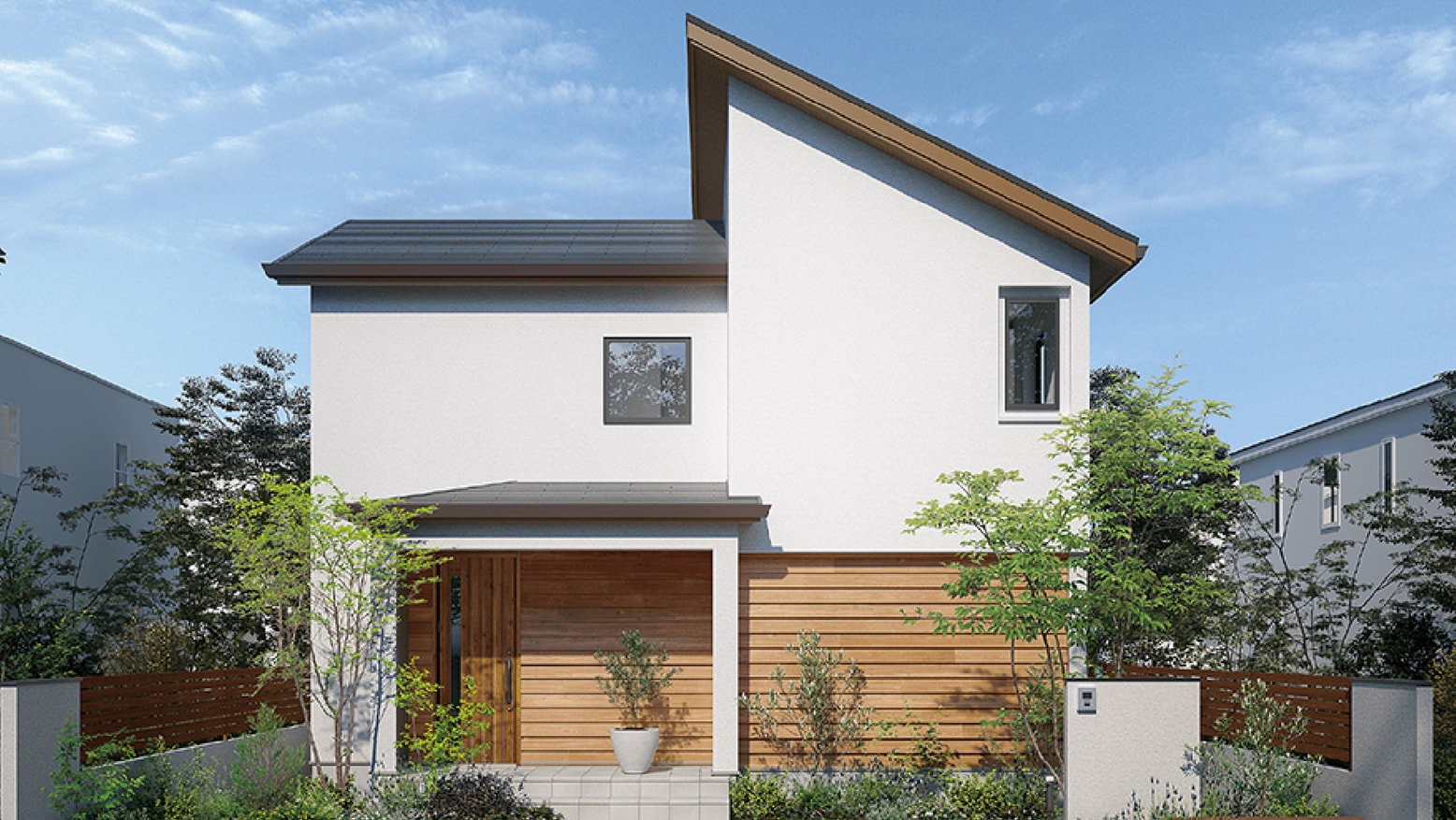 二階建て ウッディデザイン