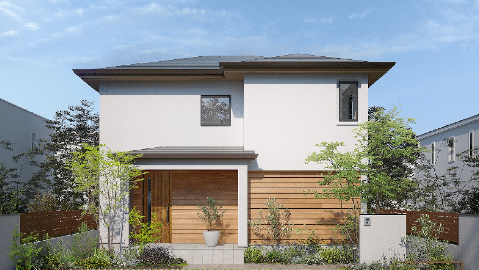 二階建て ウッディデザイン