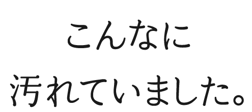 こんなに汚れていました。