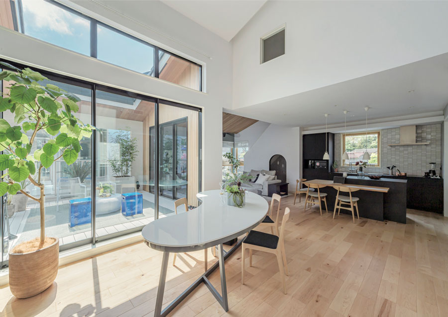 三井ホームの注文住宅のリビングルーム