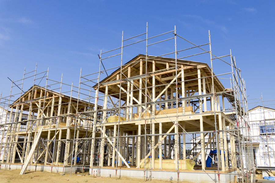 注文住宅の工事現場
